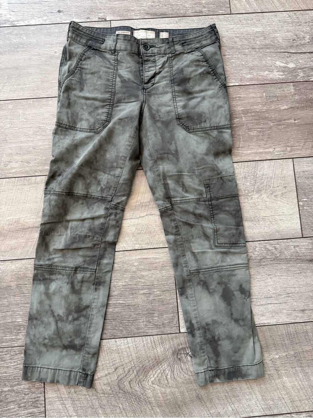 Anthropologie Wanderer Hei Hei Women's Olive Green Utility Pants